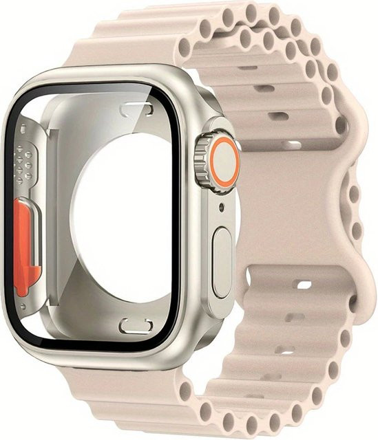 JBAILI Uhrenarmband Silikon, Silber, Unisex - Bild 1