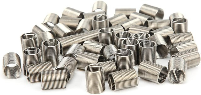 50 Stück Gewindeeinsätze Männlich Weiblich Reduzierung aus Edelstahl in Silber, Reparatur-Werkzeug M10x1x2.5D von TOMTOP JMS - Bild 1