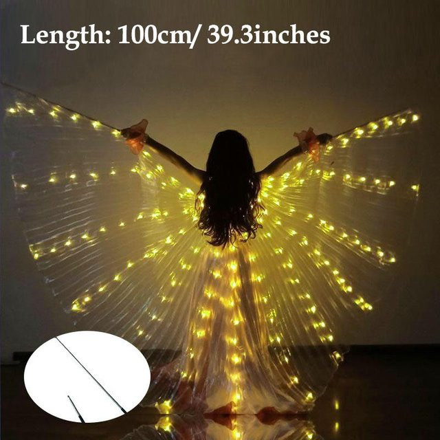 LED Isis Flügel, Leuchtende Feenflügel, Gelb, Fantasy, Zubehör - Bild 1