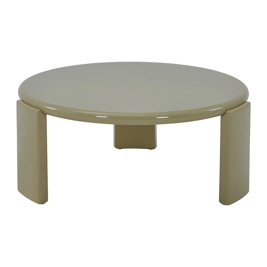 Vente-unique Couchtisch Zyrenia in Khaki, quadratisches Design aus MDF mit glänzender Oberfläche, Breite: 80 cm, Höhe: 35 cm, Tiefe: 80 cm - Bild 2