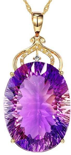 Wucifang Jewelry Halskette, Amethyst, vergoldet, purple, Damen - Bild 1