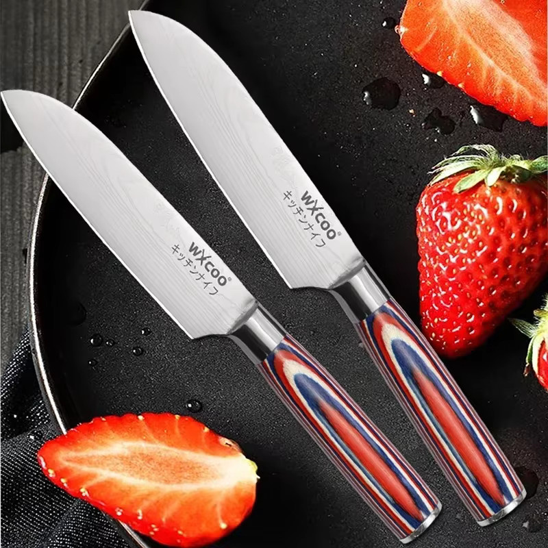WXCOO Damaszener Allzweckmesser mit Holzgriff als Chefmesser zum Schneiden von Fleisch, Brot und Obst - Bild 3