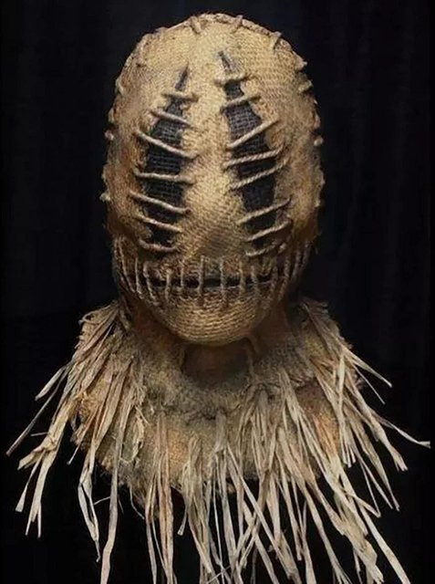 Kingglory Vogelscheuche Halloween Maske, Latex, Braun - Bild 1