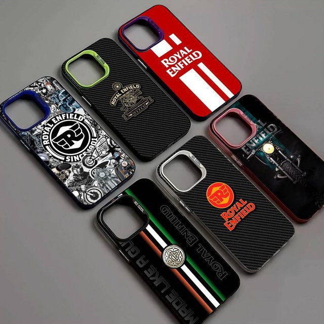 R-ROYALS E-ENFIELDS Schutzhülle für iPhone 17 Pro Max 17 Air 16 Pro 15 14 13 12 11 mit farbigem mattem Finish - Bild 1