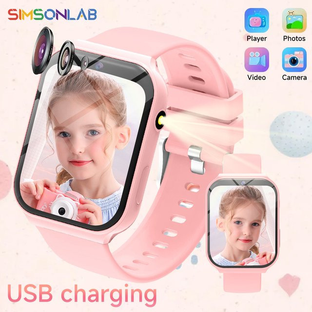 SIMSONLAB Smartwatch, pink, Kunststoff, Kinder, Unisex - Bild 1