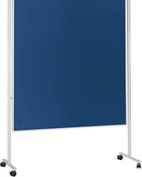 Magnetoplan Mobile Kommunikationswand aus Filz und Aluminium, Farbe: Blau, B: 120 cm, H: 150 cm - Bild 1