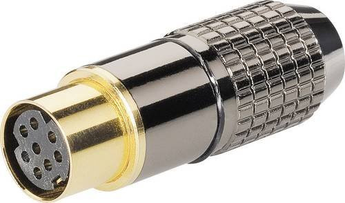 BKL Electronic Miniatur-DIN-Rundsteckverbinder Buchse gerade, 8 Polzahl, Schwarz - Bild 1