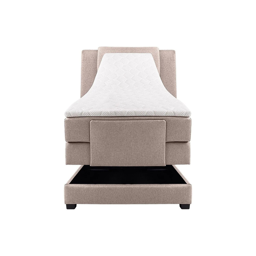 Vente-unique Boxspringbett Castel Beige B/T/H: 100 x 200 cm - Bild 2