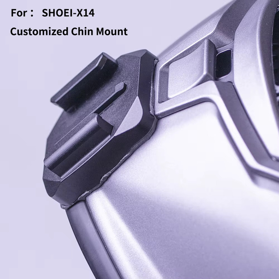 TUYU CNC Aluminium Kinnhalterung für Shoei Hornet ADV GT Air 2X Z8 Z7 passend für GoPro Insta360 DJI Zubehör in Schwarz - Bild 3