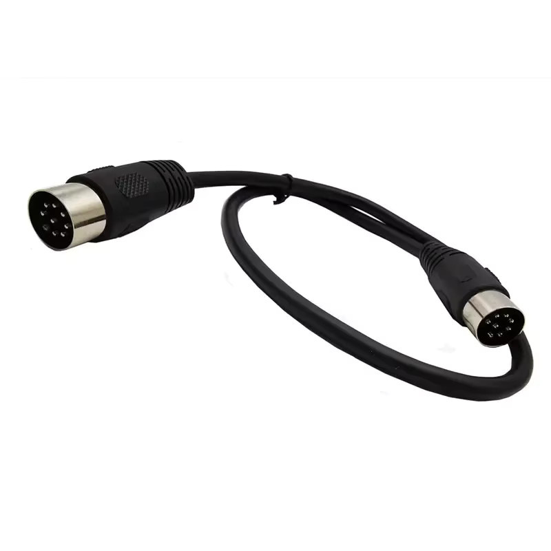BSN DIN 8-Pin Stecker-zu-Stecker Audiokabel in Schwarz für Lautsprecher, Computer und Fernseher - Bild 3