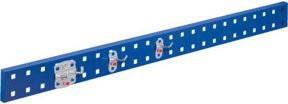 Kappes Wandschiene RasterPlan Lochplatte aus Stahl und Kunststoff, Farbe: Blau, B: 92,0 cm, H: 7,0 cm - Bild 1