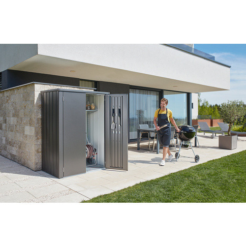 Biohort Terrassenschrank Romeo Dunkelgrau-Metallic B/T/H: 132 x 87 x 181 cm - Bild 4