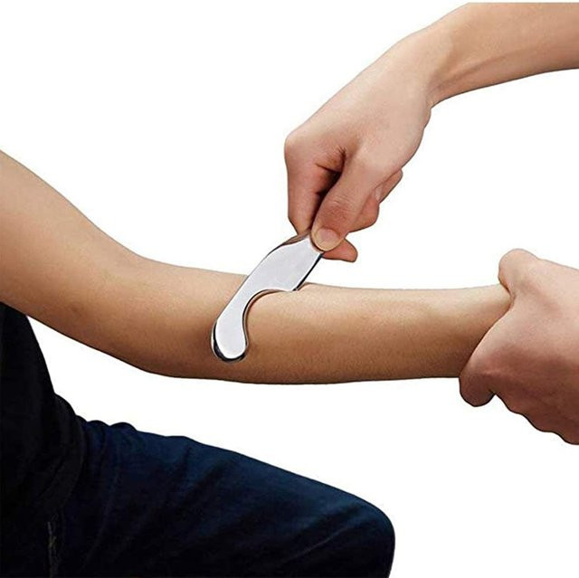 JWWMMJ Gua Sha Massage Werkzeug Set Edelstahl, 7 Stück, Unisex - Bild 1