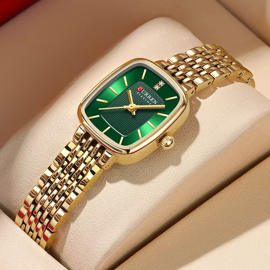 CURREN Armbanduhr, Quarz, Edelstahl, Gold Schwarz, Damen - Bild 2