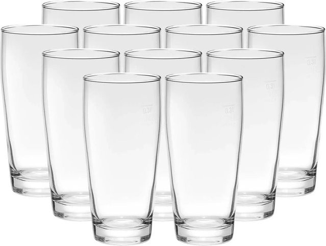Pasabahce Jubilee Willi Becher Set, 12er Set, transparent, 0,3 l, geeicht - Bild 1