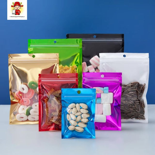 Wiederverschließbare Mini-Ziplock Beutel aus Aluminiumfolie und Polymerfolie in Rot für Schmuck, Süßigkeiten und Lebensmittel, 50 Stück - Bild 1