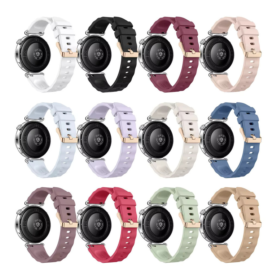 Uhrenarmband Silikon, Roségold, 18 mm, Sport - Bild 3