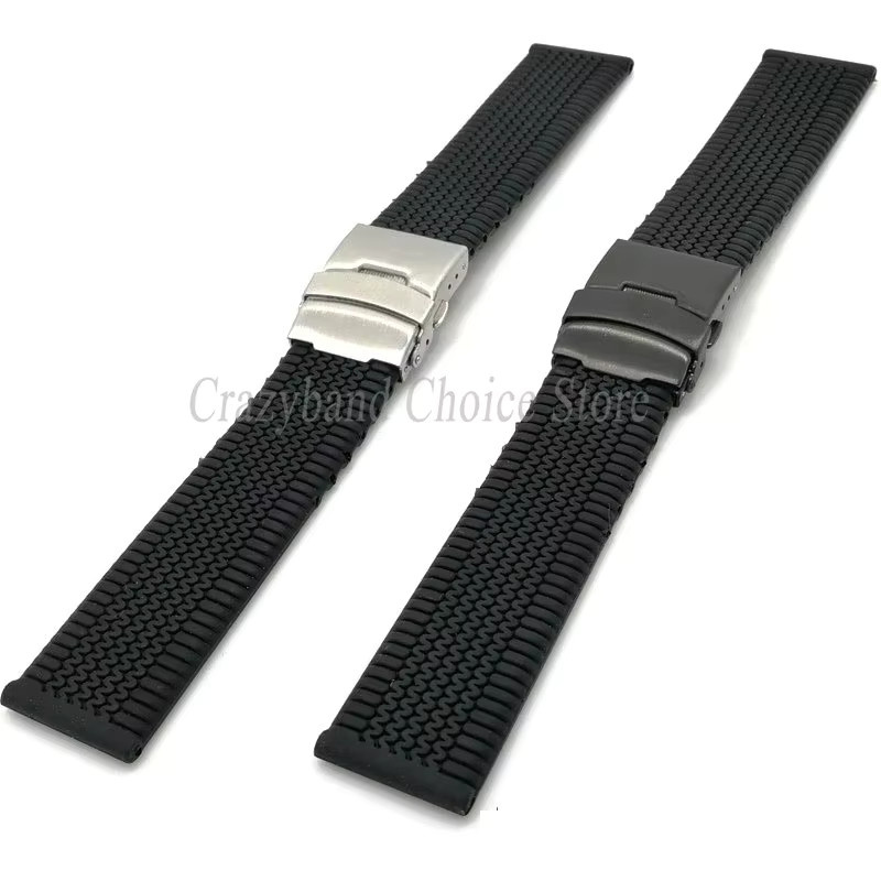 crazyband Uhrenarmband Silikon, Schwarz, Herren - Bild 5