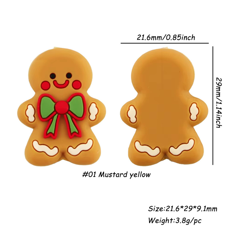 sunrony Perlen Silikon, Weihnachten, Schwarz, Unisex - Bild 1
