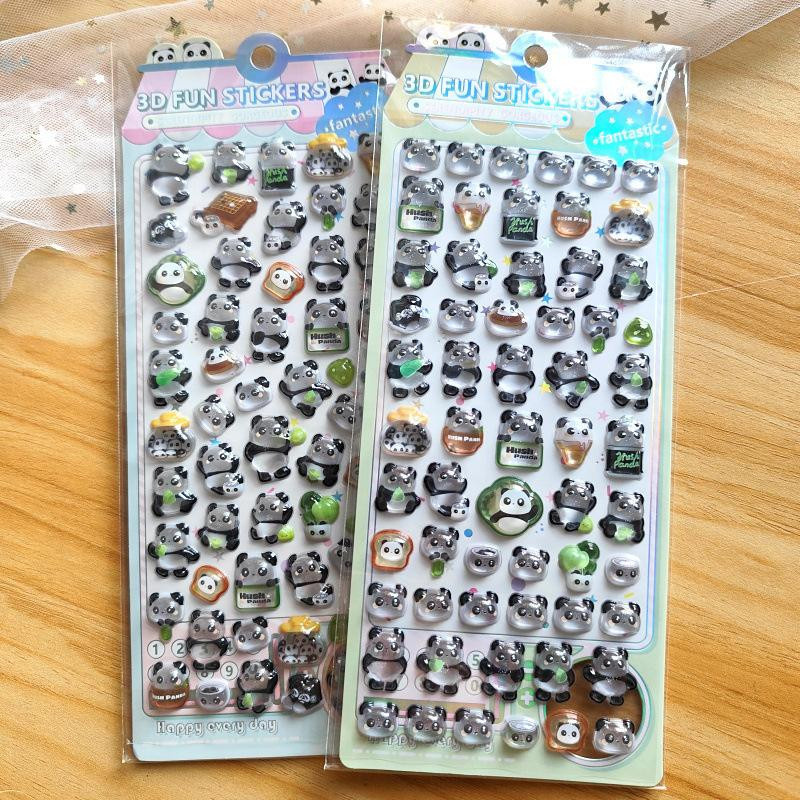 Yiran toy 1 Panda Relief Kristall Aufkleber 2-teiliges Set - Bild 2