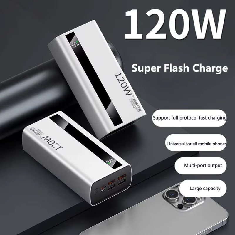 Lenovo Hochleistungs-Powerbank 10000 mAh mit 120W Superschnellladefunktion in Weiß - Bild 1