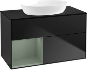 V&B Waschtischunterschrank Finion 100 in Blau lackiert, B/T/H: 100 x 50,1 x 50,1 cm - Bild 1