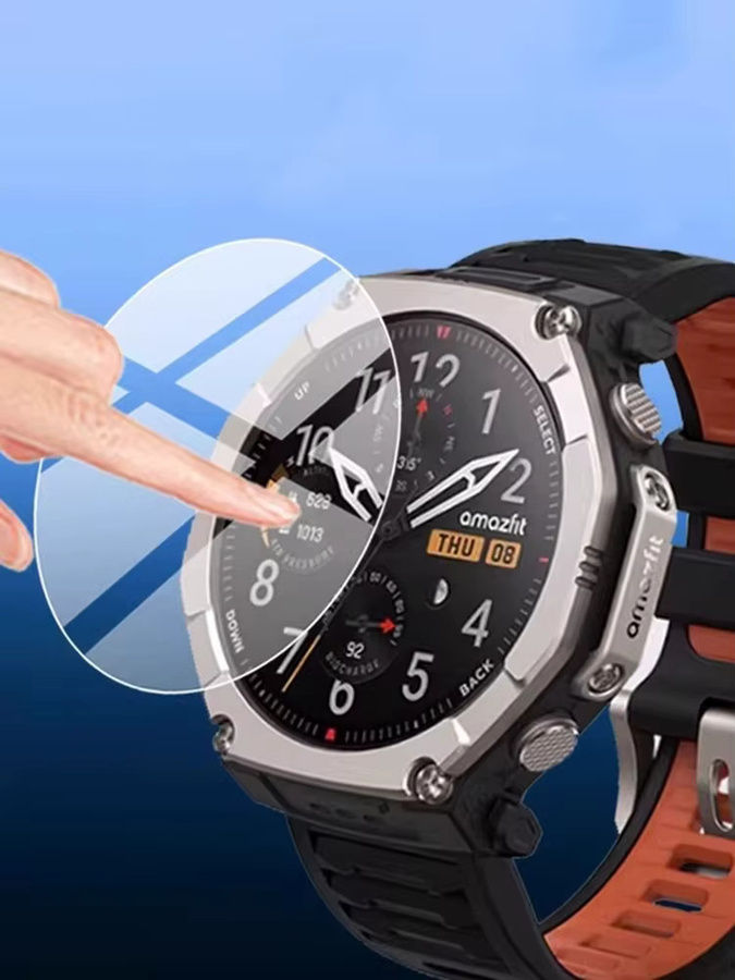 Jansin 9H Premium Gehärtetes Glas Displayschutz für Amazfit T-Rex Ultra 2, Transparent - Bild 6