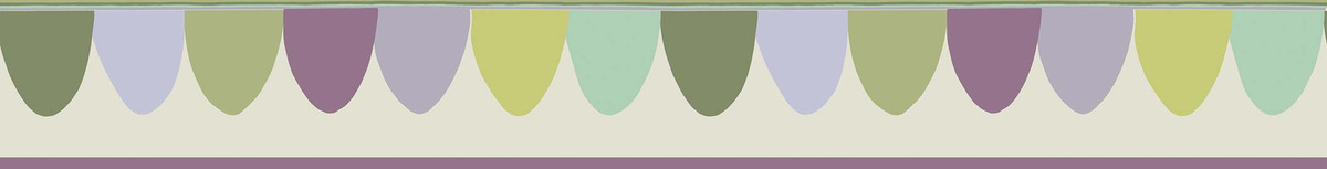 Cole & Son Tapete Scaramouche Vintage Design in Lila und Grün - Bild 1