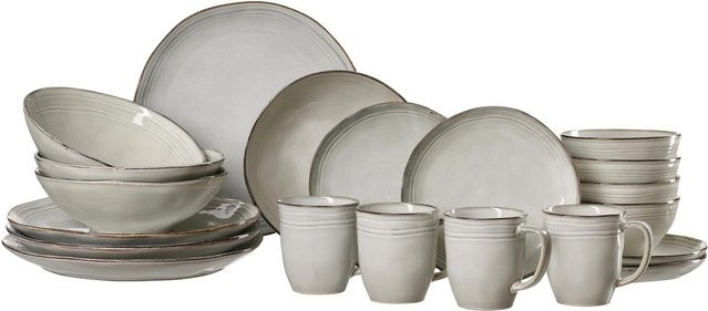 Ritzenhoff & Breker Kombi-Set Kendra Dinner-Service aus Keramik und Glas in Weiß, 20er Set - Bild 1
