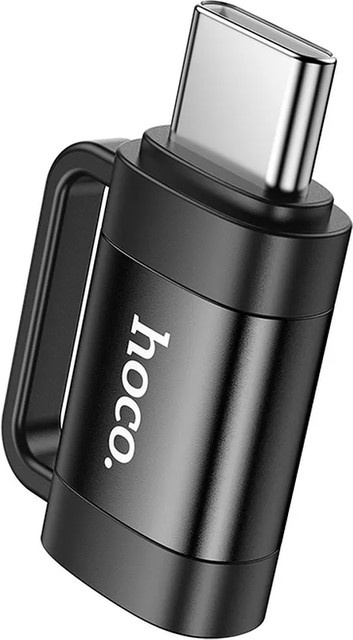 HOCO UA31E Daten- und Ladeadapter Lightning auf USB-C in Schwarz - Bild 1