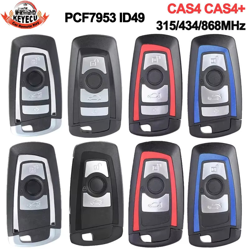 KEYECU Fernbedienungsschlüssel für BMW F3 5 7 Serie X5 X6 F20 F22 F30 CAS4 CAS4+ FEM, ID49 PCF7945, 315/434/868MHz, Farben: Blau und Schwarz - Bild 4
