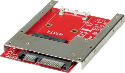 Roline SATA-Kombi-Anschlusskabel mit 7+15pol. SATA und 7+9pol. Micro-SATA-Stecker in Rot - Bild 1