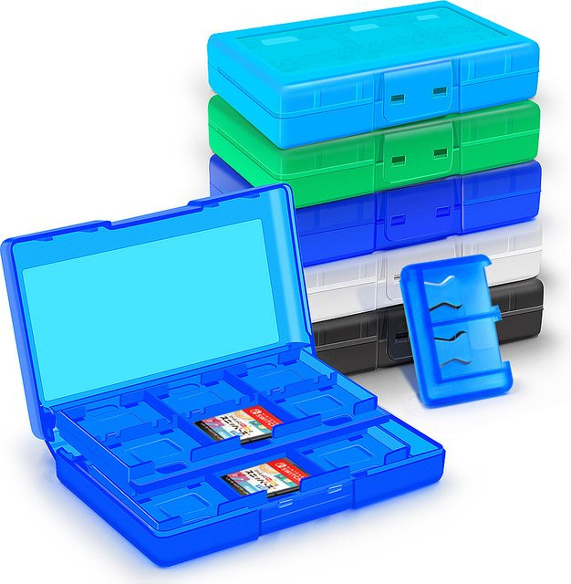 Tragbares Schalterkassettenetui in Weiß als staub- und kratzfester Spielkarten-Organizer für Nintendo Switch OLED Lite - Bild 1