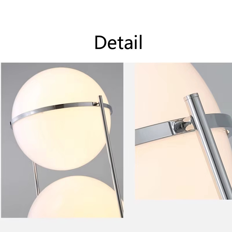 Florvine LED Ball Stehlampe in Weiß im Art Deco Design für Wohnzimmer und Schlafzimmer - Bild 2