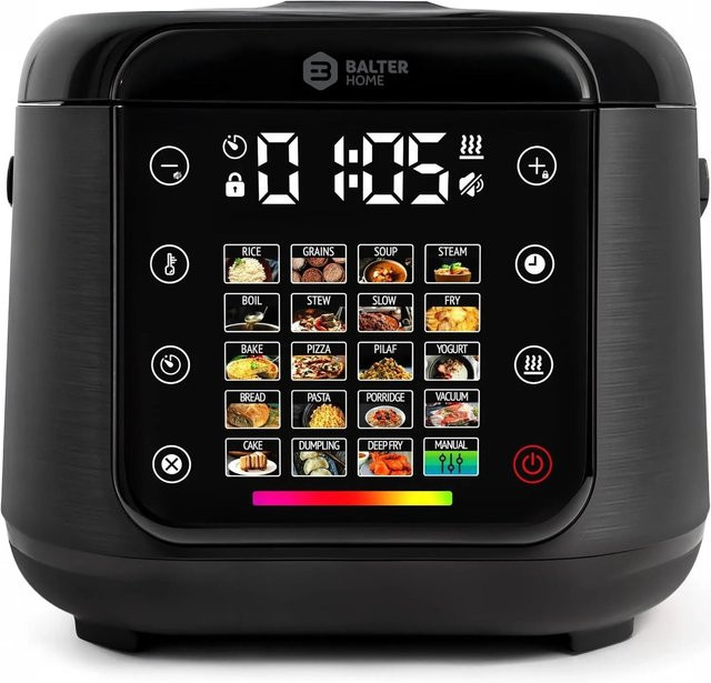 Balter Reiskocher Multikocher mit 20 Programmen und Fuzzy-Logic, 4 l, Schwarz - Bild 1