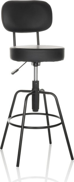 hjh OFFICE Barhocker DISC HIGH im Industrial Style aus Kunstleder und Stahl ohne Armlehnen - Bild 1