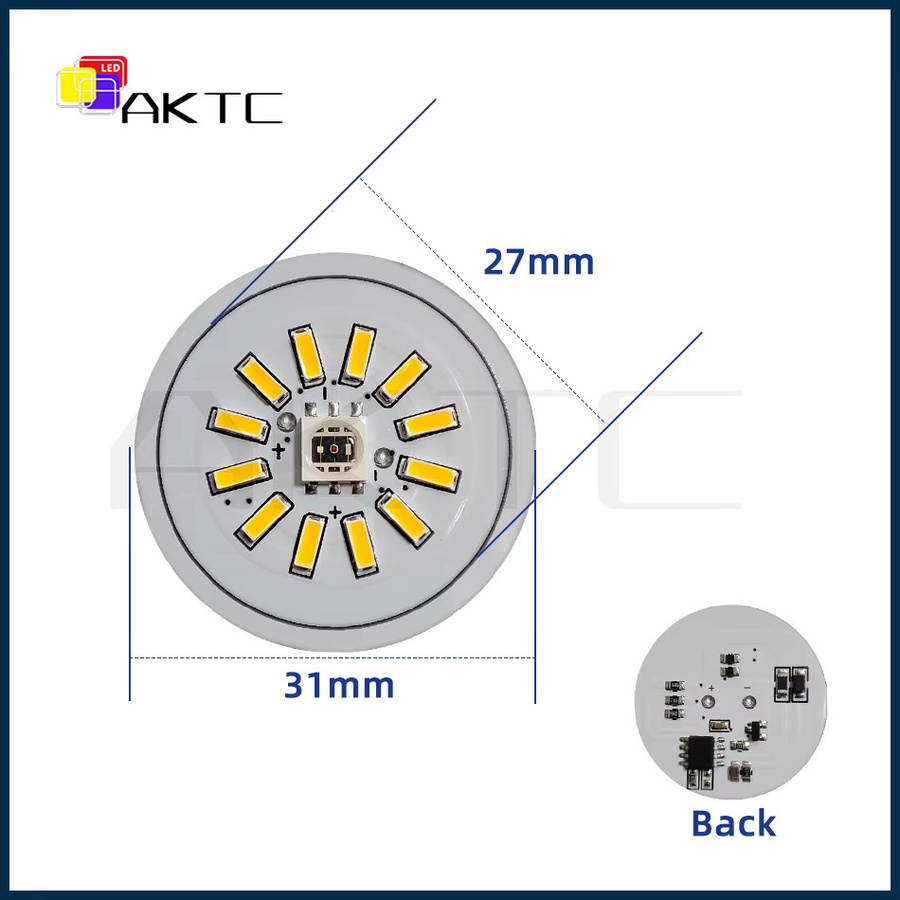 ankatec RGB LED Nachtlicht DIY Desktop Ornament mit Farbwechsel, Durchmesser: 31 mm - Bild 3