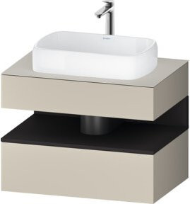 Duravit Waschtischunterschrank Qatego in Grau Matt mit einer Schublade, B/T/H: 80 x 55 x 60 cm - Bild 1