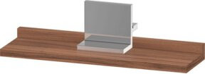 Duravit Spiegel-Ablage Sivida in Nussbaum Natur mit Chrom-Details, B/T/H: 45 x 65 x 3,6 cm - Bild 1