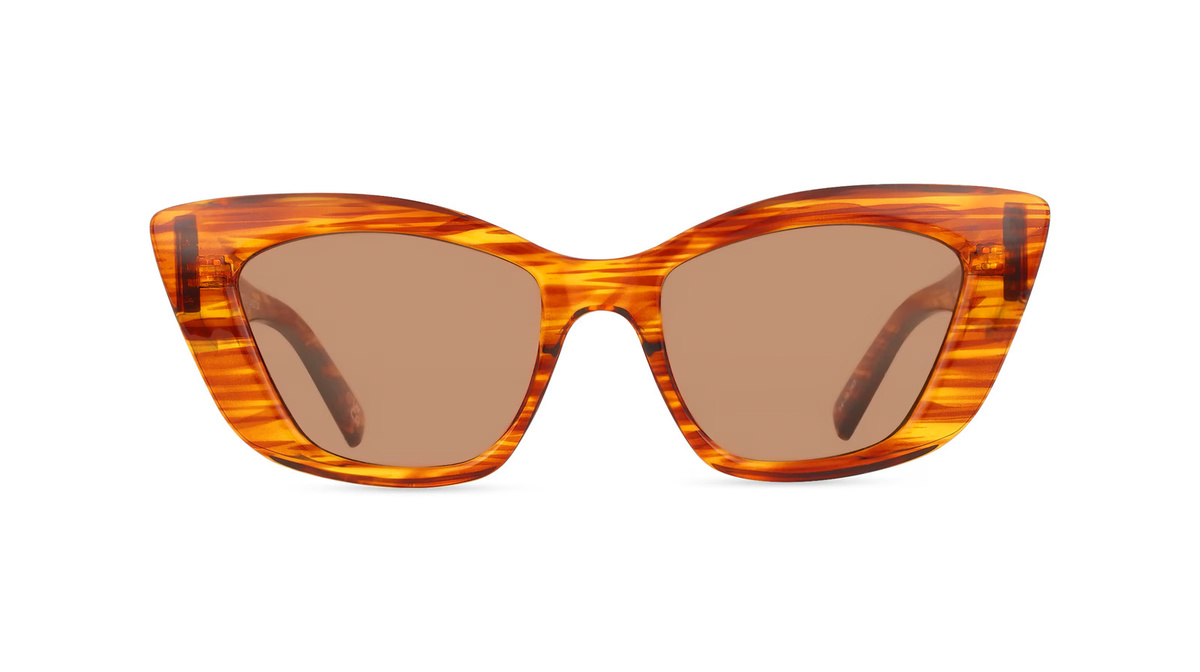 Le Specs LSU2429731 Sonnenbrille Cat Eye, Vollrand, Kunststoff, braun, Damen - Bild 1