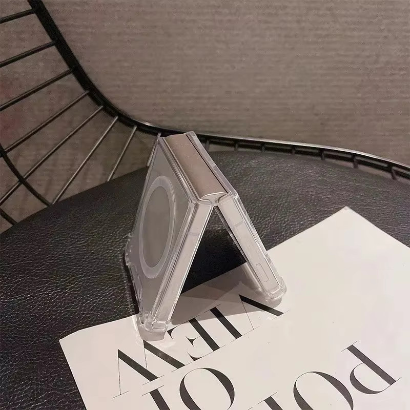Transparente magnetische MagSafe-kompatible Schutzhülle für Samsung Galaxy Z Flip (Modelle 3 bis 8), stoßfeste kabellose Ladehülle - Bild 3