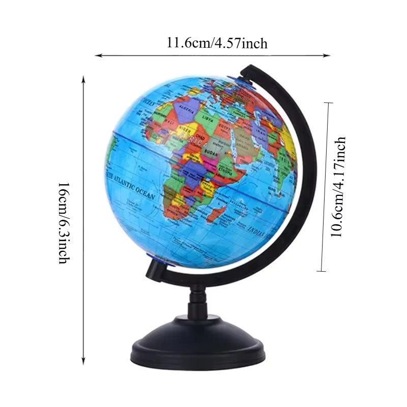 Pädagogischer Globus, englische HD-Weltkarte, 360 ° Rotation, 1-teiliges Set - Bild 2