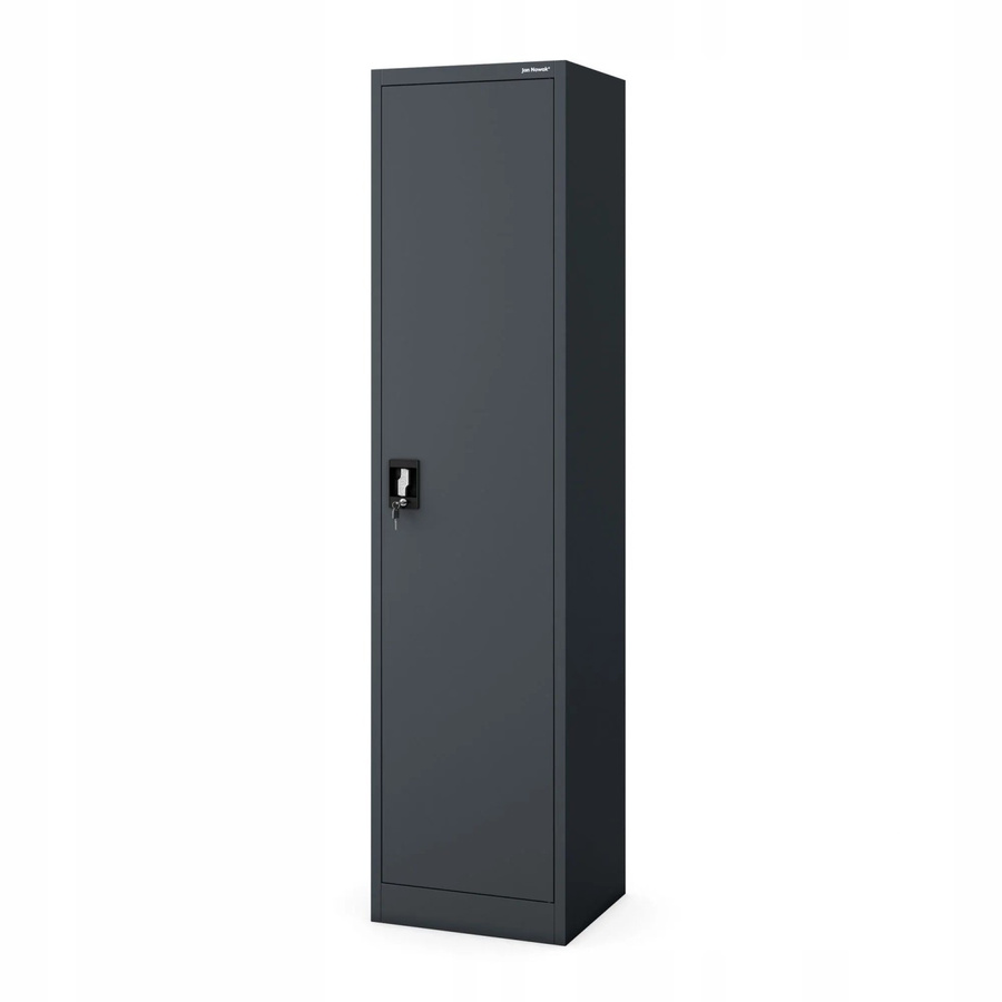 Jan Nowak Aktenschrank ALEX aus Stahl in Anthrazit, H x B x T: 185 x 45 x 40 cm - Bild 2