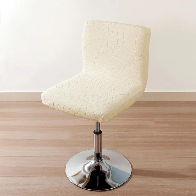 Hochelastischer Jacquard Barhocker Stuhlbezug in Einfarbig als Sitzschoner für drehbare Lift-Stühle aus Polyester - Bild 1