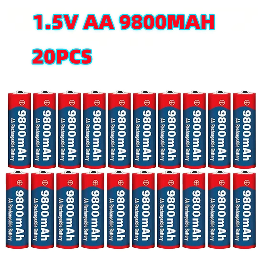 NDNNAS AA Akku 1,5 V mit 9800 mAh für LED-Leuchten, Spielzeugkameras und Mikrofone - Bild 4