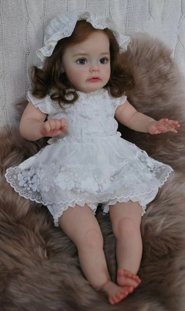 SUESUE Reborn Babypuppe, Silikon, Weiß - Bild 1