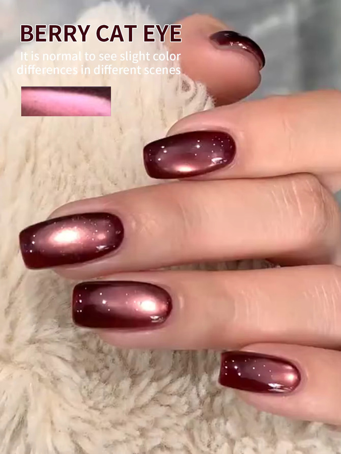 XEIJAYI Katzenauge-Gel-Nagellack, Beerenfarben, 15 ml, Damen - Bild 2