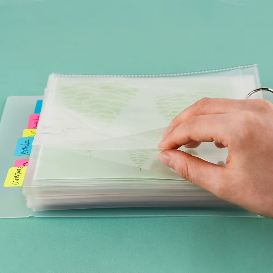 Transparenter Schablonen-Organizer aus Kunststoff mit 6x6 Zoll Taschen zur Aufbewahrung von Zeichenblättern und Werkzeugen - Bild 2