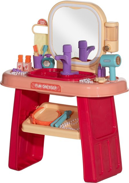 AIYAPLAY Schminktisch für Mädchen, Kunststoffspielzeug, Rosa, ab 3 Jahren - Bild 1