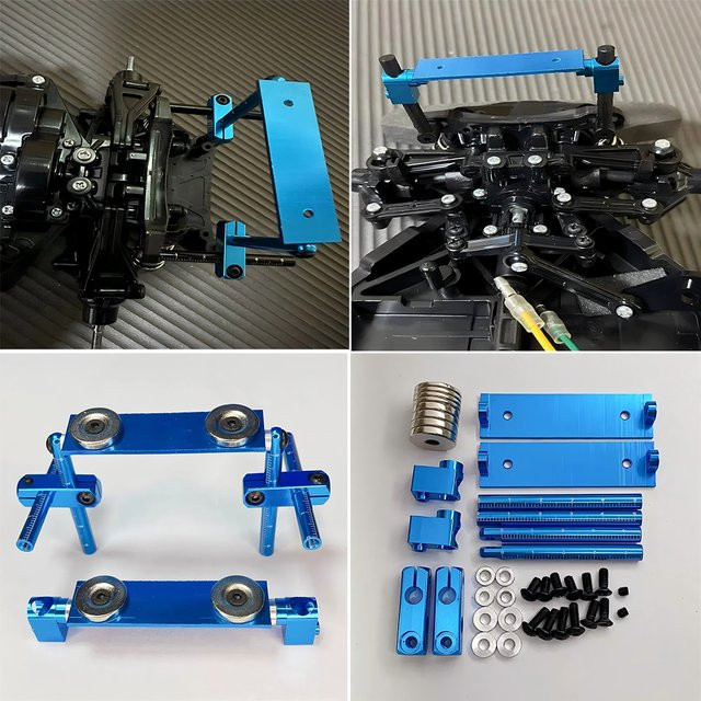Tamiya Aluminium-Magnet-Halterung, Zubehör, Metall - Bild 1